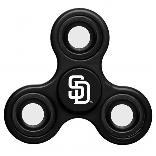 MLB San Diego Padres 3 Way Fidget Spinner C61 - Black
